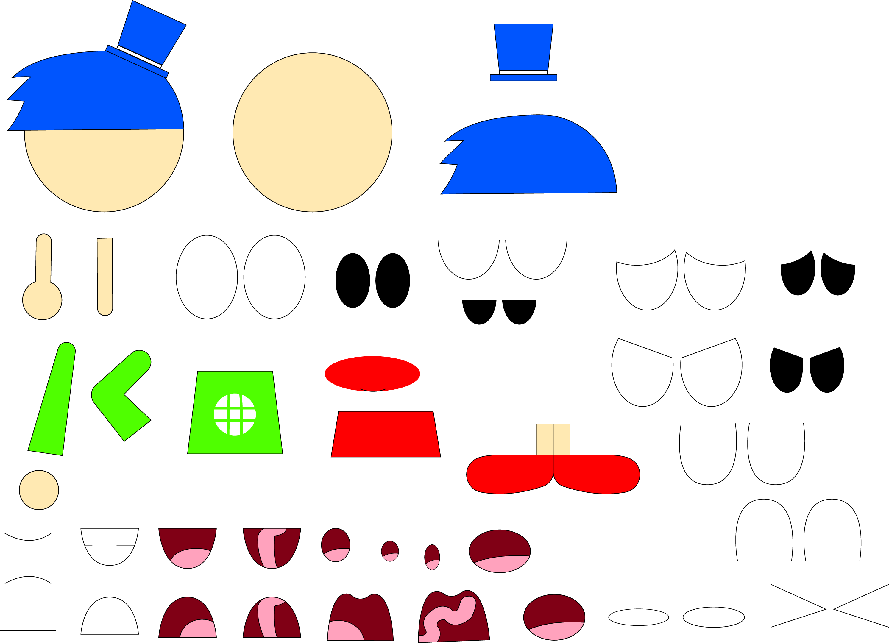 Trevor Character Builder/Sprite Sheet by Vissy1 on DeviantArt