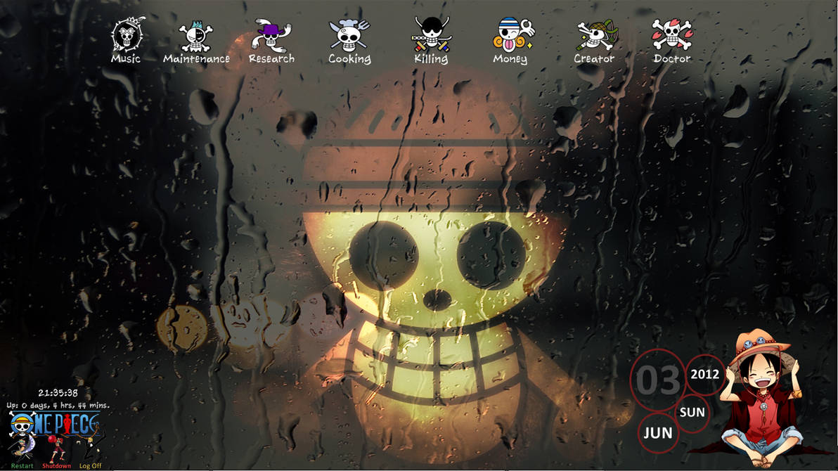 Monkey D. Luffy Theme Windows XP by Danrockster on DeviantArt