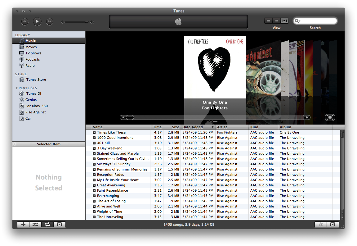 easyBlack mod iTunes 8.2