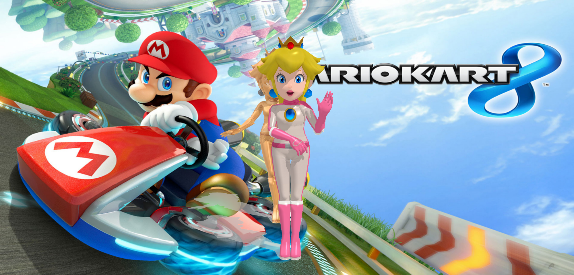 Mario Kart 8: Biker Peach.