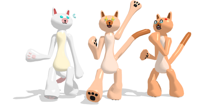 MMD/Blender DTSS Model - Robo Kitty Catlyke 0.3 DL
