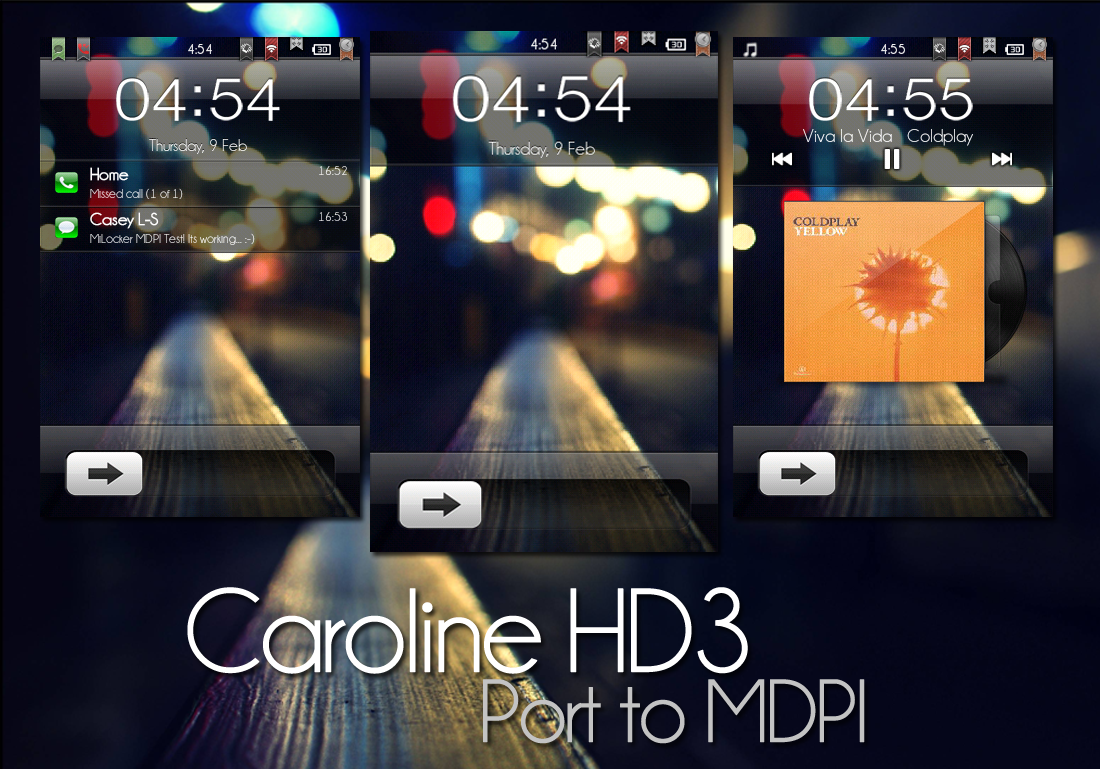 Caroline HD3 MIUI Lockscreen- Port to MDPI