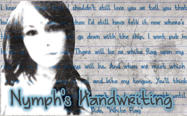 Nymph's Handwriting Font