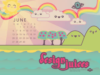 Kawaii Design Juices Calendar by nymphont