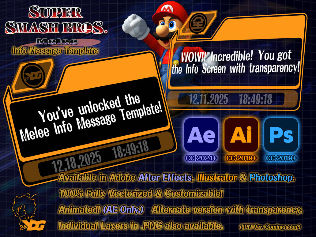 Super Smash Bros. Melee Info Message Template by RapBattleEditor0510 on