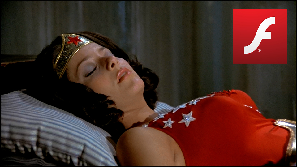 Debra Winger Wonder Girl unconscious short flash.