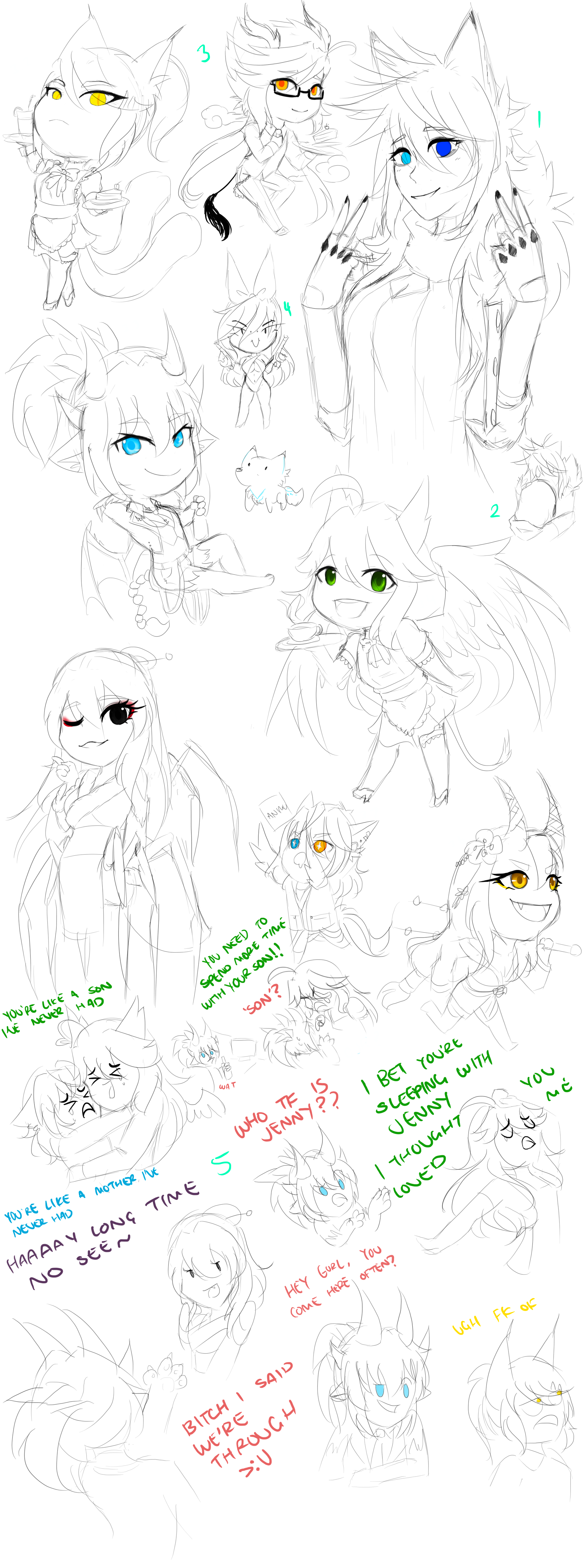 chibi invasion sketch dump by LAAPPLEPIE on DeviantArt