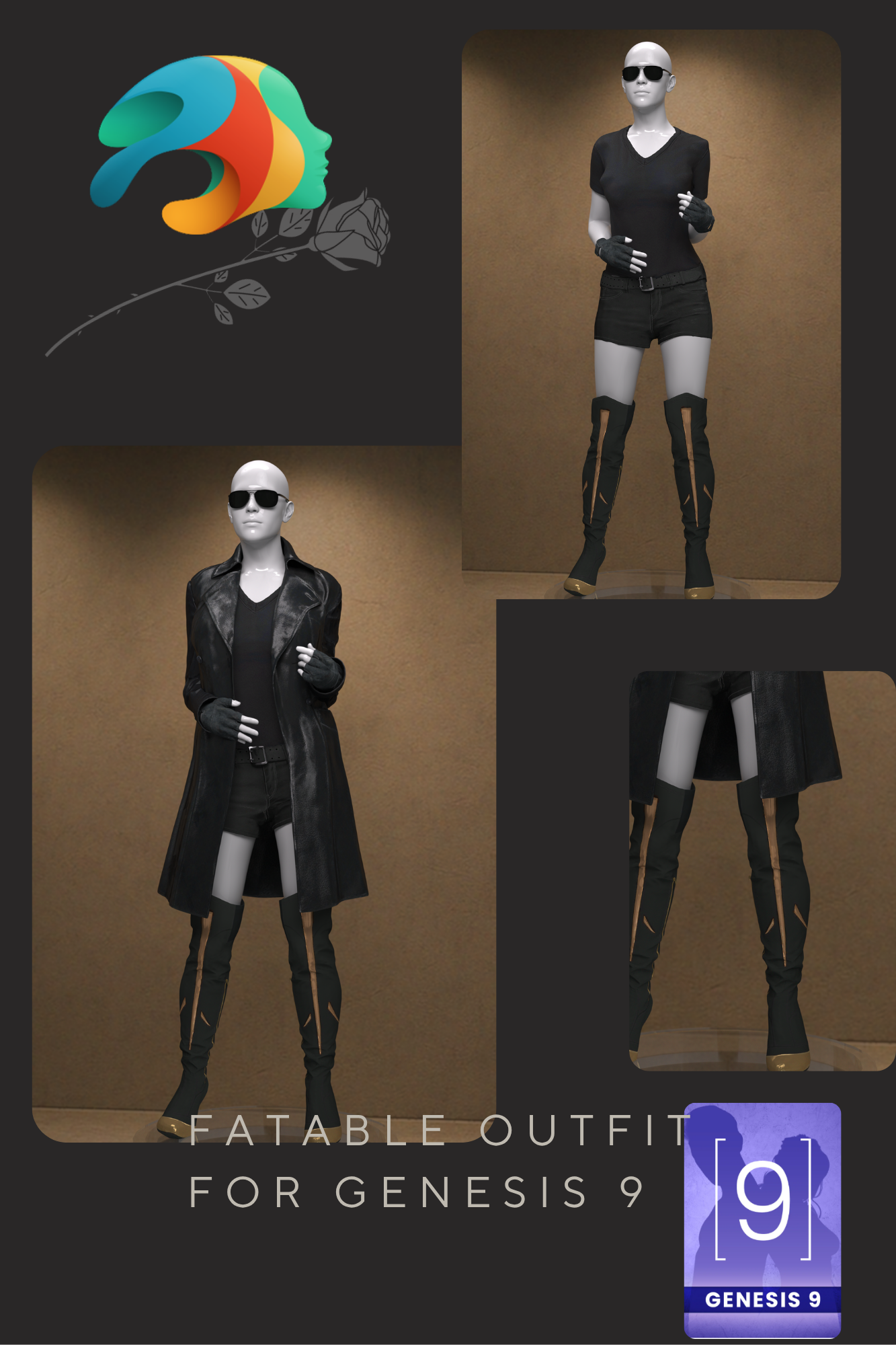 Fatable Outfit for Genesis 9 by Radiantblog on DeviantArt
