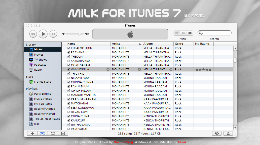 Milk for iTunes 7