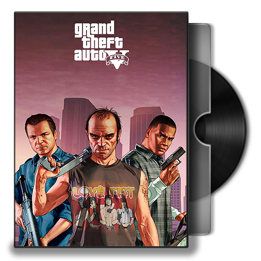 Grand Theft Auto V (2013 Video Game) folder icon by FolderIconBoy on