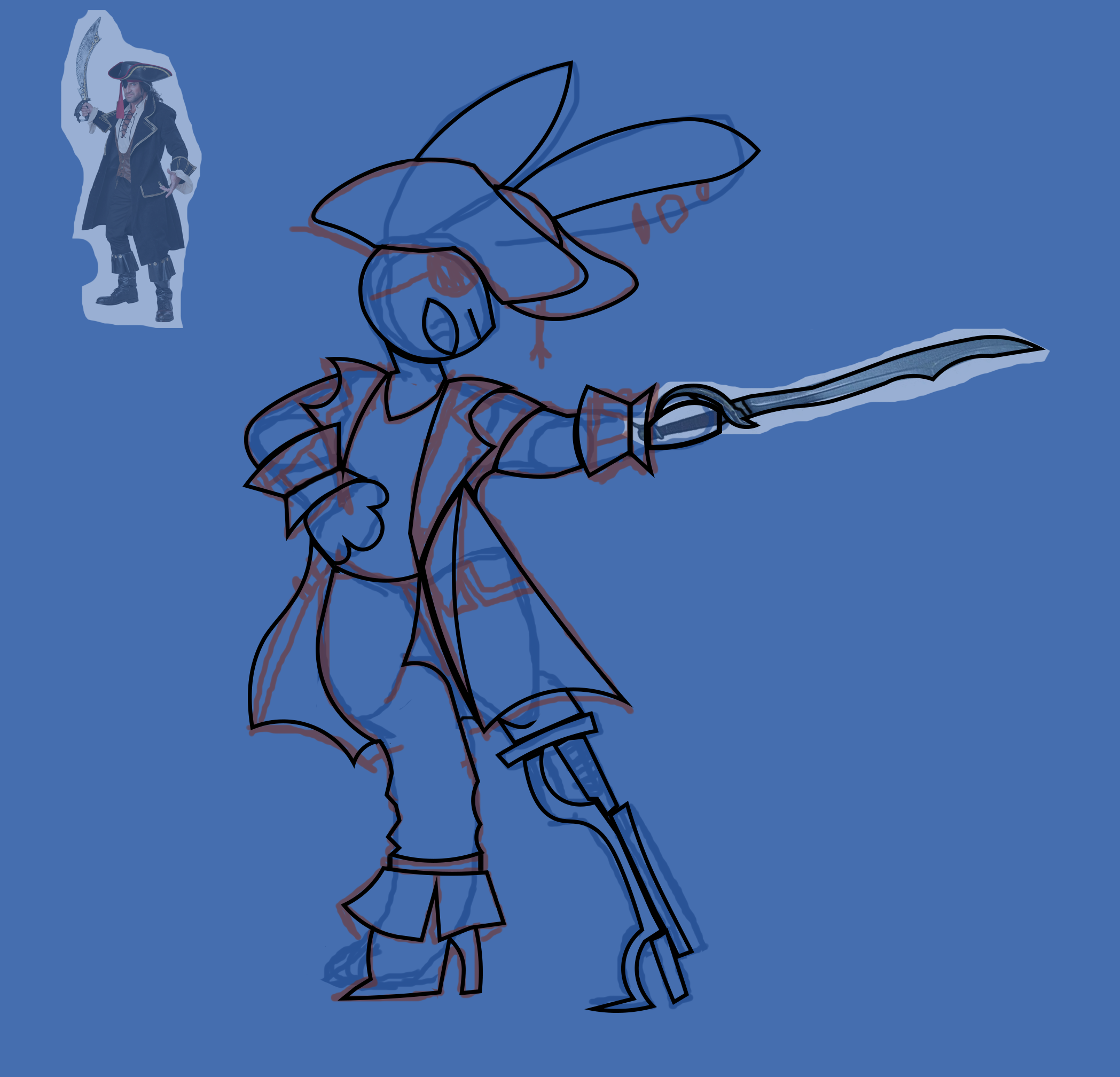 Pirate Rabbit WIP by SharksandSnails on DeviantArt