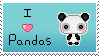 I heart Pandas Stamp