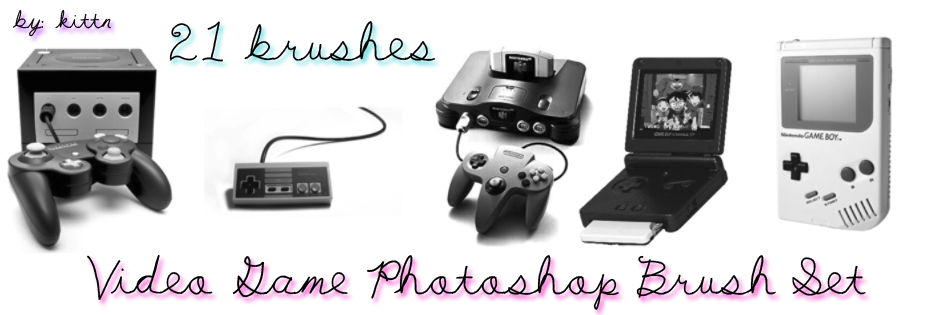 video game console brushes by