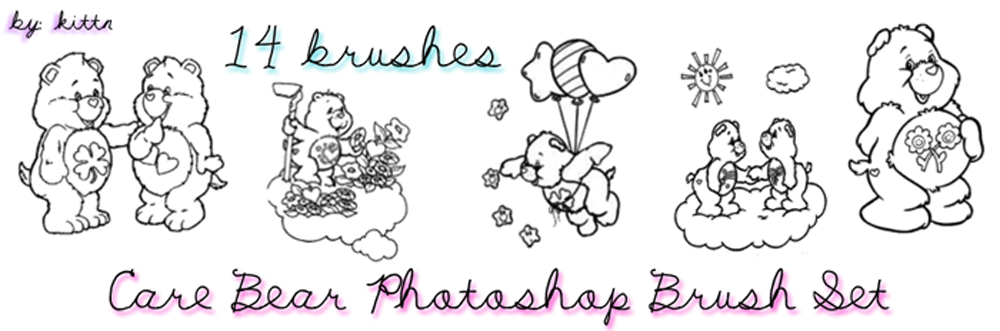 Care Bear Photoshop Brush Set