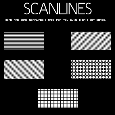 Scanline pattern set by mushir on DeviantArt
