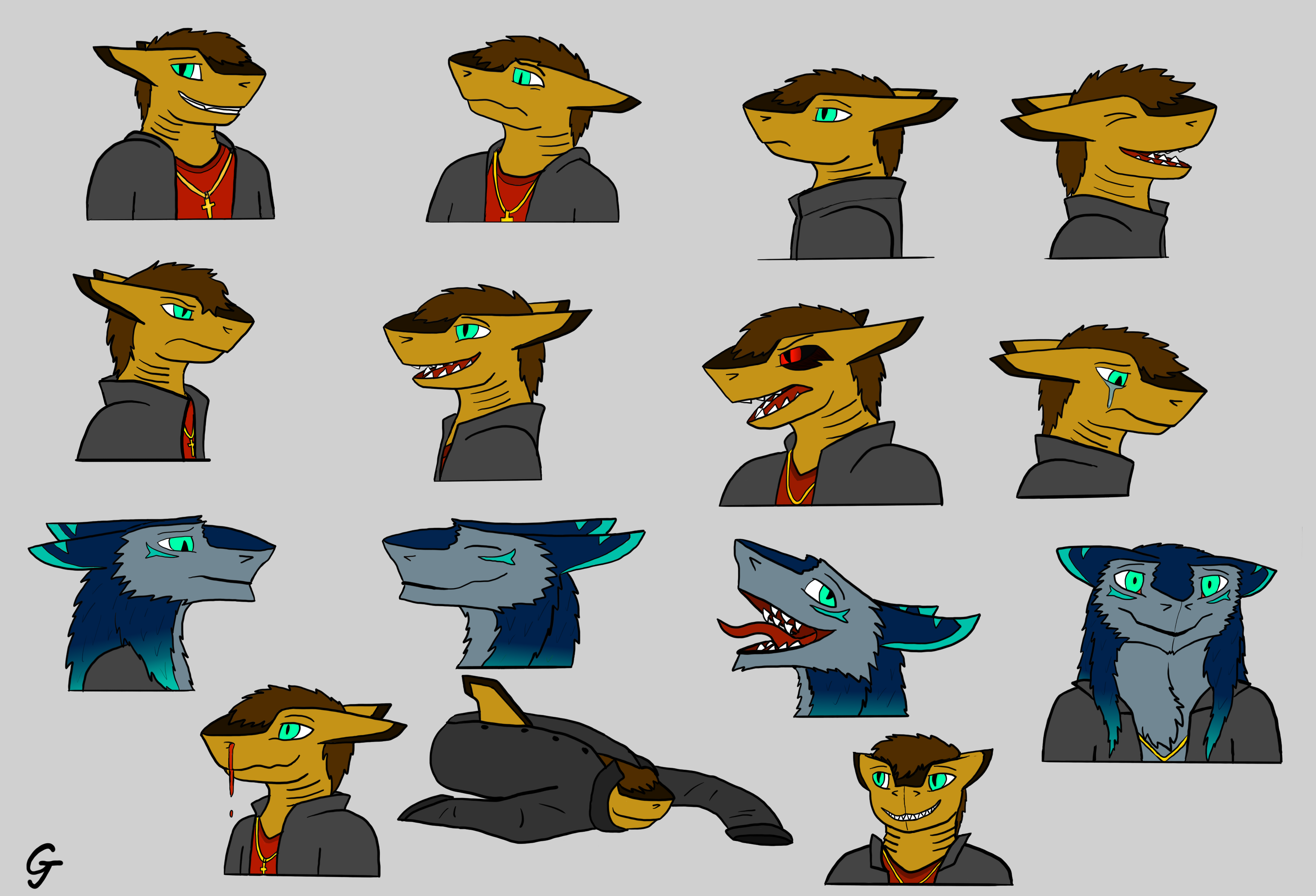 Facial Expression Doodles (Finished) by Vincent-Wullf on DeviantArt