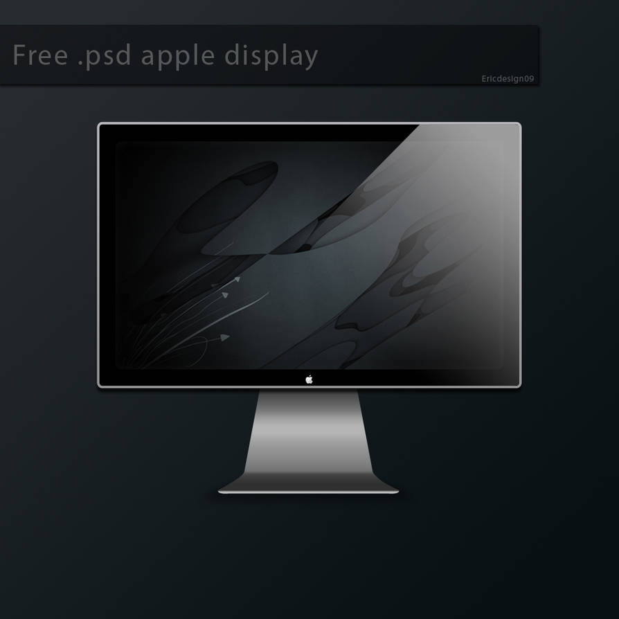 free psd apple display by 3DEricDesign