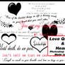 Love Quotes and Hearts Brushes