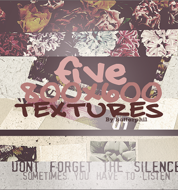 five 800x600 textures