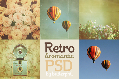 Retro and romantic PSD