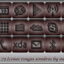 Icones rouges sombre
