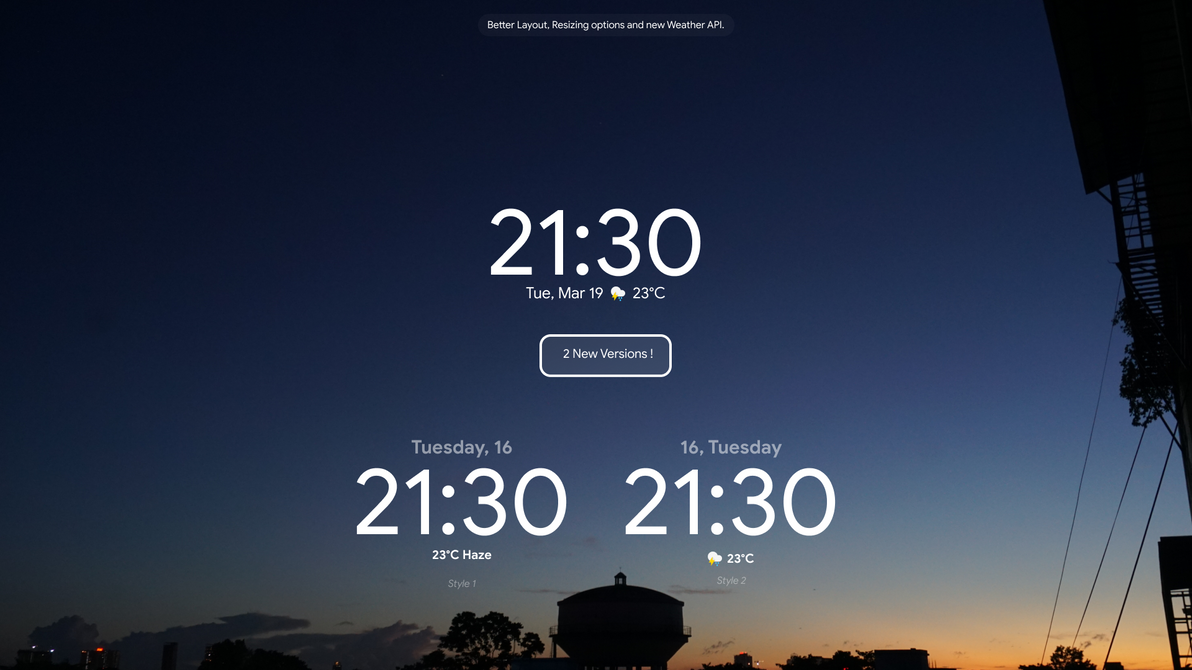 Simple Clock Rainmeter Skin. (UPDATED) by StarLender on DeviantArt
