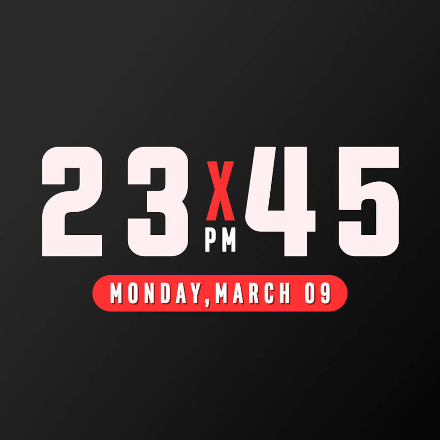 B0LD Digital Clock and Date Rainmeter skin by StarLender on DeviantArt