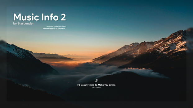 Music Info 2 skin for Rainmeter.
