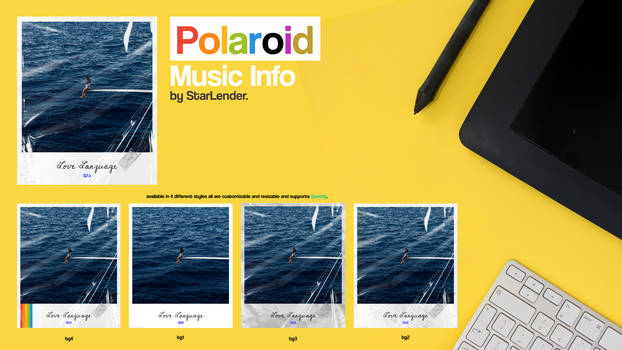 Polaroid Music Info Rainmeter Skin.