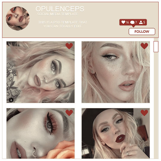 psd template social media number 1 by