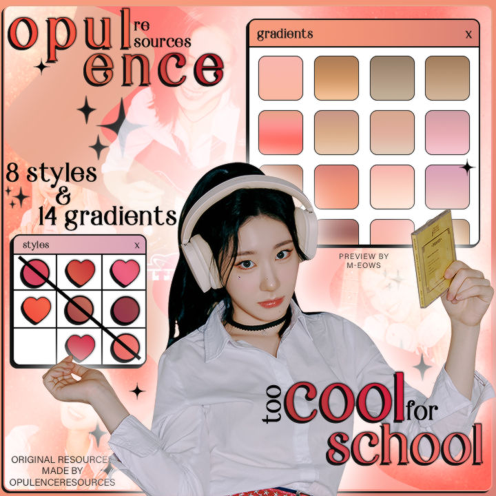 too cool for school PACK - Gradients and Styles by OpulenceResources on ...