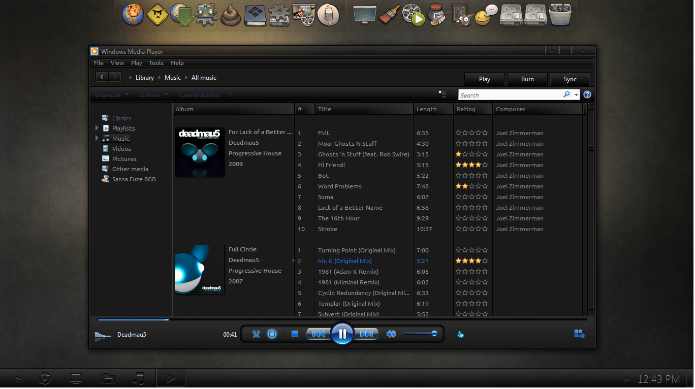 Windows Media Player 12 Skins