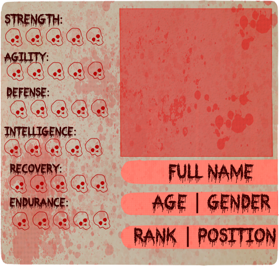 The Last Survivors NPC Cards Templates