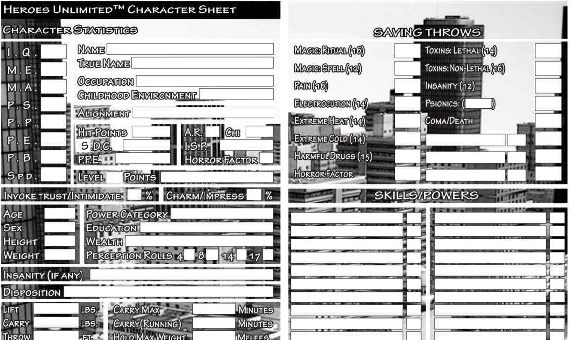 Palladium Heroes Unlimited Pdf Free treecoupon