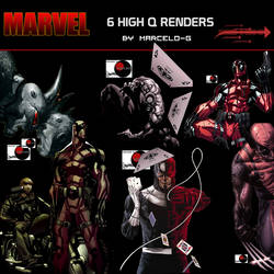 3 Marvel Comics Render Pack