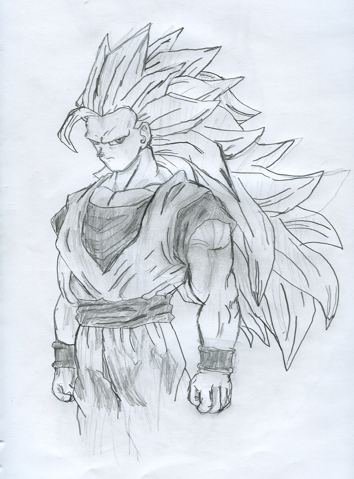 How To Draw Goku Super Saiyan 3 / Drawing Creation / 