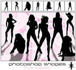 Photoshop Shapes - Hot babes by mutato-nomine