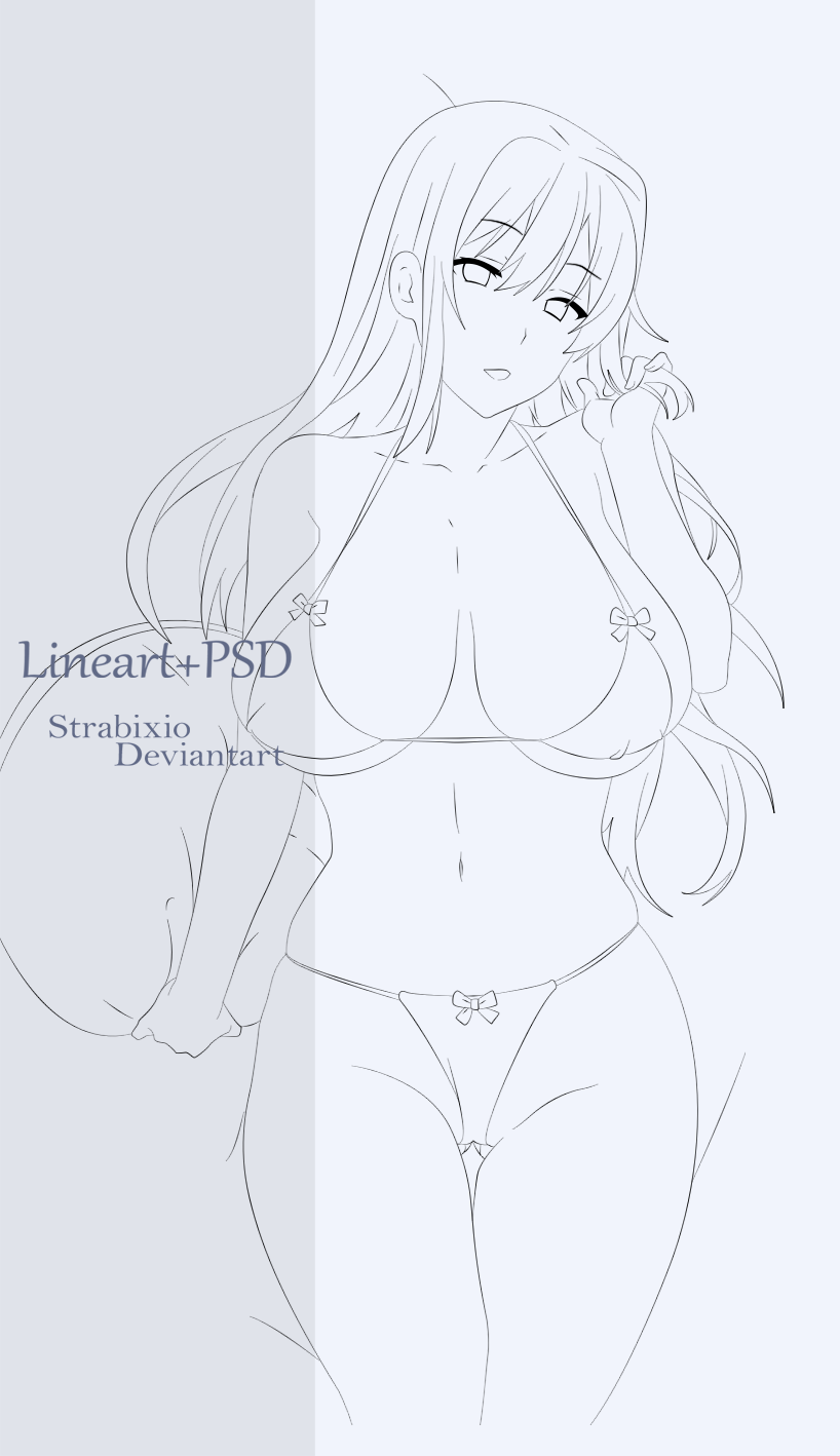 Lineart Maken-ki! - Sexy Aki