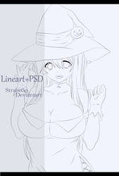 Lineart Super Sonico Halloween