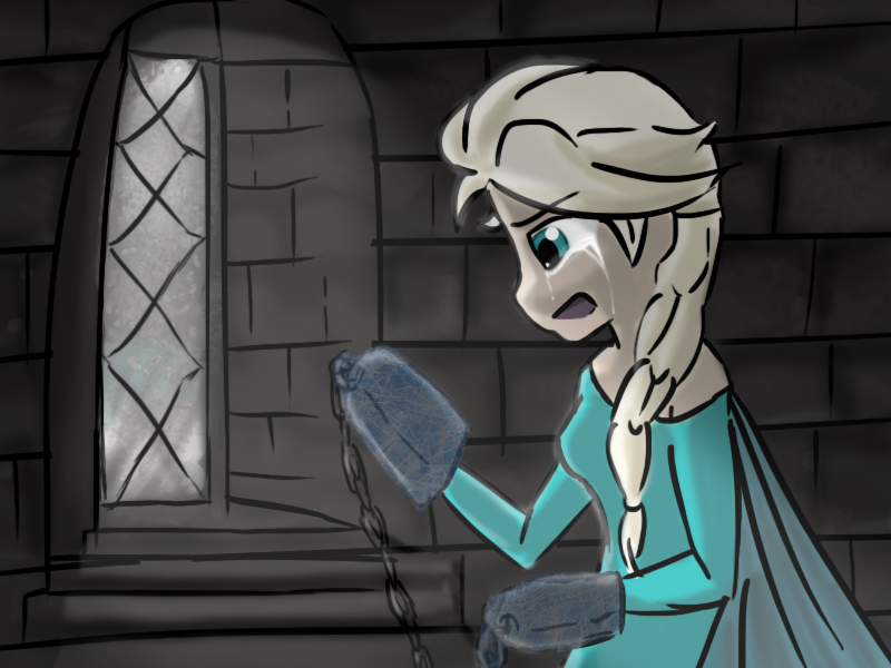 What have I done?! (Elsa in prison) by MiyukiArts on DeviantArt