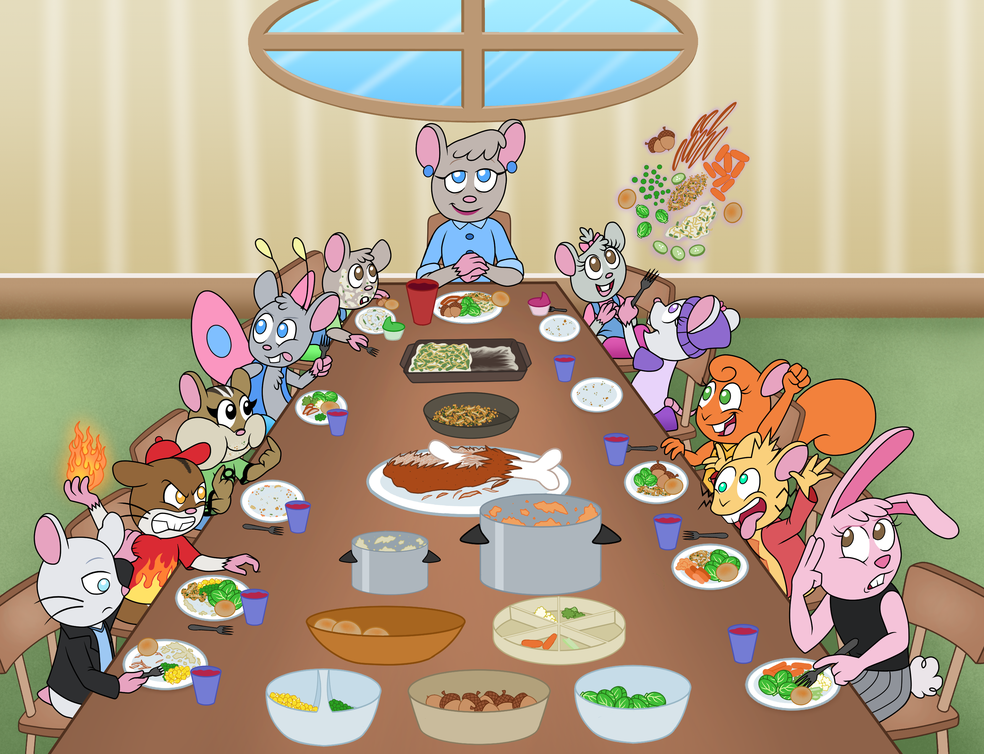 Merrimouser Family Dinner by CrazyNutBob on DeviantArt