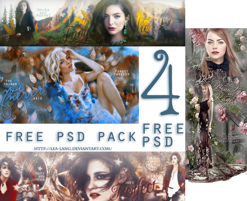 Lea Lang Free Psd Pack 2 by Lea-Lang on DeviantArt