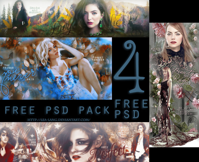Lea Lang Free Psd Pack 2 by Lea-Lang on DeviantArt
