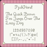 PjukHand Pixel Font