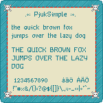 PjukSimple Pixel Font