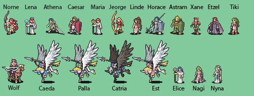 Fire Emblem Shadow Dragon GBA-Style Battle Sprites