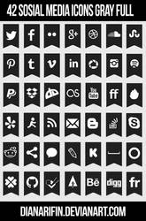 42 ICONS SOCIAL MEDIA GRAY