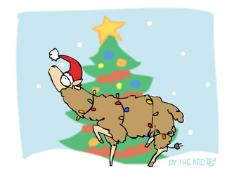 Christmas llama Animation Doodle