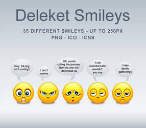 Deleket Smileys Icons-PNG's