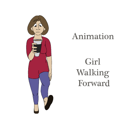 Animation: Girl Walking Forward by NinaCoffee on DeviantArt